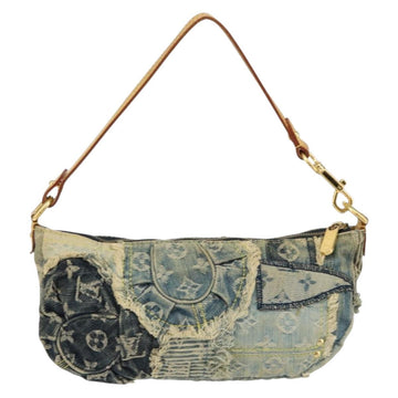 LOUIS VUITTON Monogram Denim Pouch Shoulder Bag Blue M95382 LV Auth ep11281 - 0