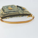 LOUIS VUITTON Monogram Denim Pouch Shoulder Bag Blue M95382 LV Auth ep11281-7