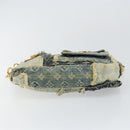 LOUIS VUITTON Monogram Denim Pouch Shoulder Bag Blue M95382 LV Auth ep11281-5