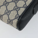 GUCCI GG Supreme Sherry Line Shoulder Bag PVC Navy Gold 10 02 055 Auth ep11283-15