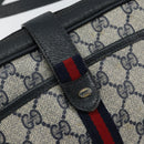 GUCCI GG Supreme Sherry Line Shoulder Bag PVC Navy Gold 10 02 055 Auth ep11283-17