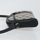 GUCCI GG Supreme Sherry Line Shoulder Bag PVC Navy Gold 10 02 055 Auth ep11283-4