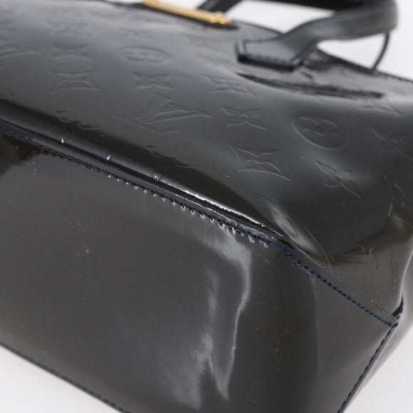 LOUIS VUITTON Vernis Wilshire PM Tote Bag Blue Infini M91451 LV Auth ep11286