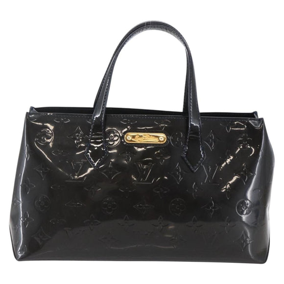 LOUIS VUITTON Vernis Wilshire PM Tote Bag Blue Infini M91451 LV Auth ep11286