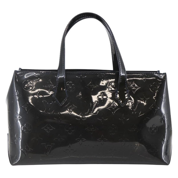 LOUIS VUITTON Vernis Wilshire PM Tote Bag Blue Infini M91451 LV Auth ep11286