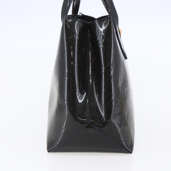 LOUIS VUITTON Vernis Wilshire PM Tote Bag Blue Infini M91451 LV Auth ep11286