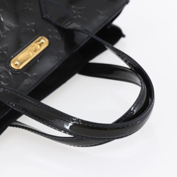 LOUIS VUITTON Vernis Wilshire PM Tote Bag Blue Infini M91451 LV Auth ep11286
