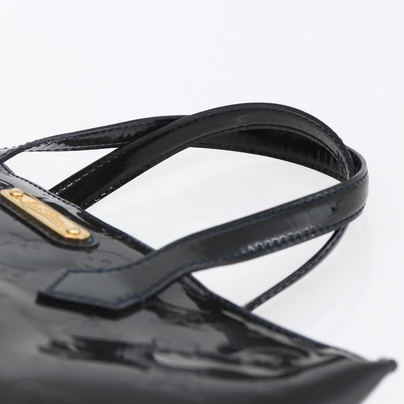 LOUIS VUITTON Vernis Wilshire PM Tote Bag Blue Infini M91451 LV Auth ep11286