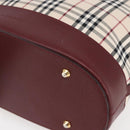 BURBERRY Nova Check Tote Bag Canvas Beige Gold Auth ep11287-9