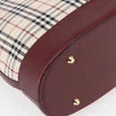 BURBERRY Nova Check Tote Bag Canvas Beige Gold Auth ep11287-14