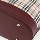 BURBERRY Nova Check Tote Bag Canvas Beige Gold Auth ep11287-15