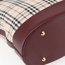 BURBERRY Nova Check Tote Bag Canvas Beige Gold Auth ep11287-16