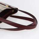 BURBERRY Nova Check Tote Bag Canvas Beige Gold Auth ep11287-7