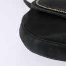 FENDI Shoulder Bag polyester Black Gold Auth ep11289-9