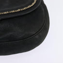 FENDI Shoulder Bag polyester Black Gold Auth ep11289-14