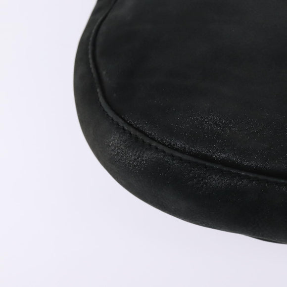 FENDI Shoulder Bag polyester Black Gold Auth ep11289