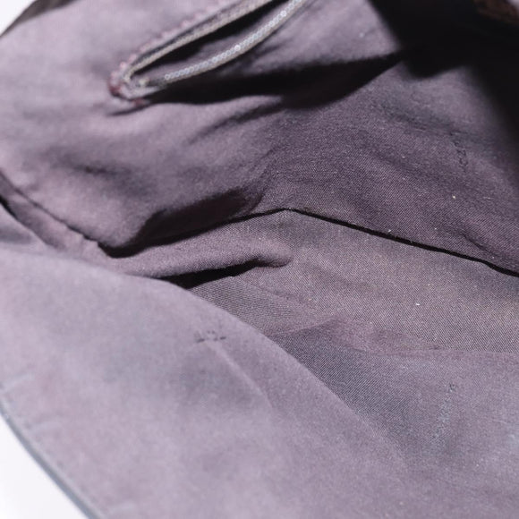 FENDI Shoulder Bag polyester Black Gold Auth ep11289