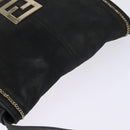 FENDI Shoulder Bag polyester Black Gold Auth ep11289-6