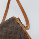 CELINE Macadam Canvas Shoulder Bag PVC Leather Brown Gold Auth ep11291-9