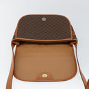 CELINE Macadam Canvas Shoulder Bag PVC Leather Brown Gold Auth ep11291-10