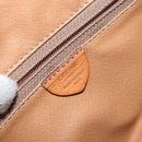 CELINE Macadam Canvas Shoulder Bag PVC Leather Brown Gold Auth ep11291-12