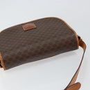 CELINE Macadam Canvas Shoulder Bag PVC Leather Brown Gold Auth ep11291-6