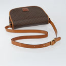 CELINE Macadam Canvas Shoulder Bag PVC Leather Brown Gold Auth ep11291-7