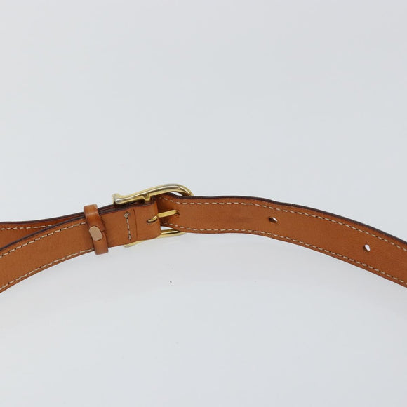 CELINE Macadam Canvas Shoulder Bag PVC Leather Brown Gold Auth ep11291