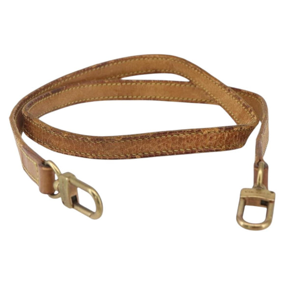 LOUIS VUITTON Shoulder Strap Leather 36.2"" Beige LV Auth ep11298