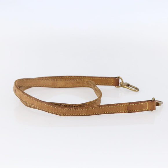 LOUIS VUITTON Shoulder Strap Leather 36.2"" Beige LV Auth ep11298