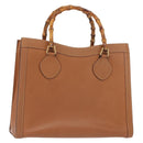 GUCCI Bamboo Hand Bag Leather Brown Gold 002 2853 0260 0 Auth ep11300-1