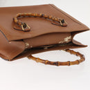 GUCCI Bamboo Hand Bag Leather Brown Gold 002 2853 0260 0 Auth ep11300-6