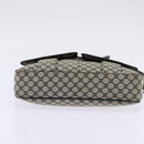 CELINE Macadam Canvas Shoulder Bag Navy Gold Auth ep11305-5