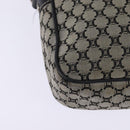 CELINE Macadam Canvas Shoulder Bag Navy Gold Auth ep11305-16