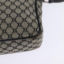 CELINE Macadam Canvas Shoulder Bag Navy Gold Auth ep11305-17