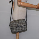 CELINE Macadam Canvas Shoulder Bag Navy Gold Auth ep11305-22