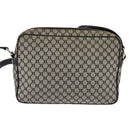 CELINE Macadam Canvas Shoulder Bag Navy Gold Auth ep11305-2