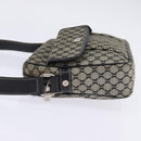 CELINE Macadam Canvas Shoulder Bag Navy Gold Auth ep11305-3