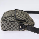 CELINE Macadam Canvas Shoulder Bag Navy Gold Auth ep11305-4