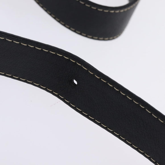 CELINE Macadam Canvas Shoulder Bag Navy Gold Auth ep11305