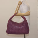 BOTTEGA VENETA INTRECCIATO Hobo Bag Leather Outlet Purple 115654 Auth ep11306-21