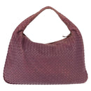 BOTTEGA VENETA INTRECCIATO Hobo Bag Leather Outlet Purple 115654 Auth ep11306-2