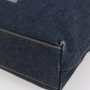 Christian Dior Maris Pearl Tote Bag Denim Navy Auth ep11309-9