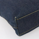 Christian Dior Maris Pearl Tote Bag Denim Navy Auth ep11309-14