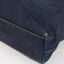 Christian Dior Maris Pearl Tote Bag Denim Navy Auth ep11309-15