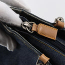 Christian Dior Maris Pearl Tote Bag Denim Navy Auth ep11309-10