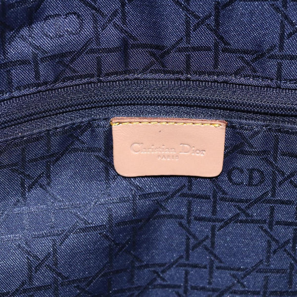 Christian Dior Maris Pearl Tote Bag Denim Navy Auth ep11309