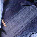 Christian Dior Maris Pearl Tote Bag Denim Navy Auth ep11309-11