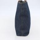 Christian Dior Maris Pearl Tote Bag Denim Navy Auth ep11309-3