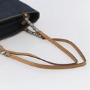 Christian Dior Maris Pearl Tote Bag Denim Navy Auth ep11309-7